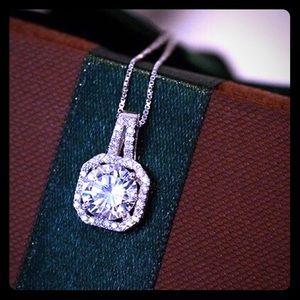 ONE LEFT!! Sterling Silver Necklace with CZ Detail